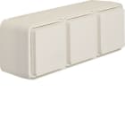 HAGER BOCCHIOTTI - Presa SCHUKO tripla orizz. con coperchio a parete Serie W.1 bianco pol. opac
