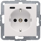 HAGER BOCCHIOTTI - PRESA SCHUKO/USB CC 20W PD S.1 BIA.LUC.