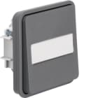 HAGER BOCCHIOTTI - puls. contatto NA con bilanciere a parete/da incasso Serie W.1 grigio opac