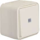 HAGER BOCCHIOTTI - Puls., contatto di commutazione, illuminato a parete Serie W.1 Bianco pol. opaco