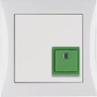 HAGER BOCCHIOTTI - Pulsante di arresto con cornice Berker S.1 bianco polare lucido