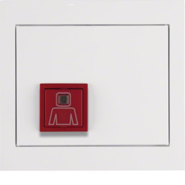 HAGER BOCCHIOTTI - Tasto di chiamata con cornice Berker K.1 bianco polare lucido