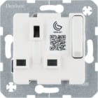 HAGER BOCCHIOTTI - Inserto portaprese con terra, BRITISH STANDARD disinseribile bianco pol. luc.