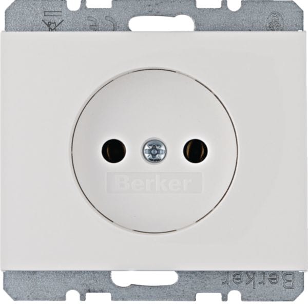 HAGER BOCCHIOTTI - Presa senza messa a terra Berker K.1 bianco polare