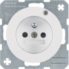 HAGER BOCCHIOTTI - Presa con spinotto di terra e LED di controllo Serie R.1/R.3 bianco pol. luc.