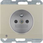 HAGER BOCCHIOTTI - Presa con spinotto x terra + LED orientamento Serie K.5 acciaio inox opac, vern.