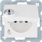 HAGER BOCCHIOTTI - Presa con spinotto terra e coperchio con chiave S.1/B.3/B.7 bianco pol. luc.