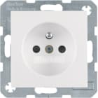 HAGER BOCCHIOTTI - Presa con spinotto di messa a terra Berker S.1/B.3/B.7 bianco polare lucido