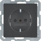 HAGER BOCCHIOTTI - Presa SCHUKO Berker Q.1/Q.3 antracite velluto, verniciato