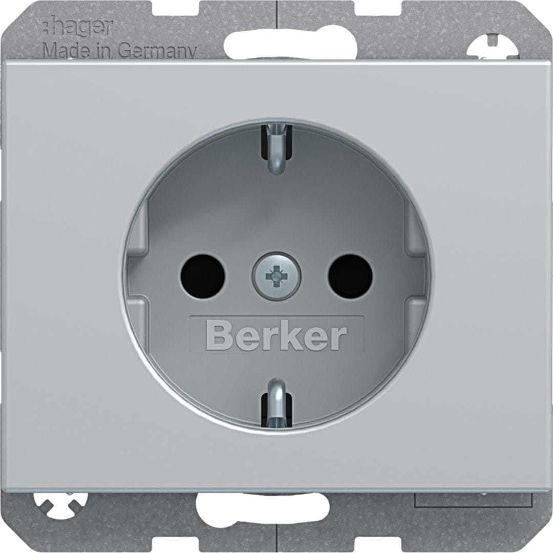 HAGER BOCCHIOTTI - Presa SCHUKO Berker K.5 alu, alluminio anodizzato