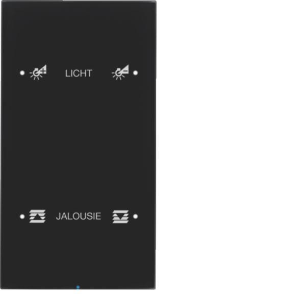 HAGER BOCCHIOTTI - Sensore touch doppio comfort KNX - Serie R.3 vetro nero
