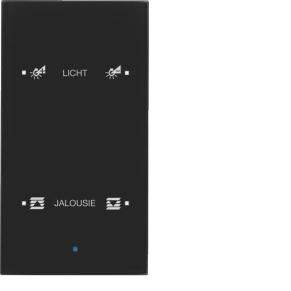 HAGER BOCCHIOTTI - Sensore vetro KNX doppio comfort KNX - Serie TS Sensor vetro nero