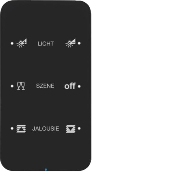 HAGER BOCCHIOTTI - Sensore touch triplo comfort KNX - Serie R.1 vetro nero