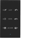 HAGER BOCCHIOTTI - Sensore vetro KNX triplo comfort KNX - Serie TS Sensor vetro nero