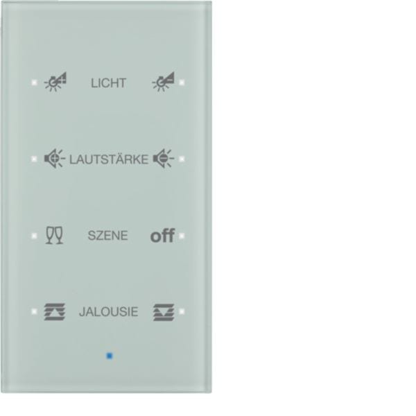 HAGER BOCCHIOTTI - Sensore vetro KNX quadruplo comfort KNX - Serie TS Sensor vetro bianco polare