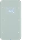 HAGER BOCCHIOTTI - Sensore touch doppio con Termostato KNX - Serie R.1 vetro Bianco pol.