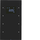 HAGER BOCCHIOTTI - Sensore touch triplo con Termostato KNX - Serie R.3 vetro nero