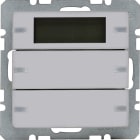 HAGER BOCCHIOTTI - Sensore a tasti doppio con regolat. di temperatura KNX - Serie Q.1/Q.3 allum.