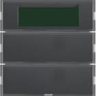 HAGER BOCCHIOTTI - Sensore a tasti doppio con Termostato KNX - Serie S.1/B.3/B.7 x antrac.e alu