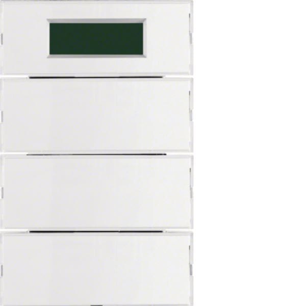 HAGER BOCCHIOTTI - Sensore a tasti triplo con regolat. di temperatura KNX - Serie K.1 Bianco pol.