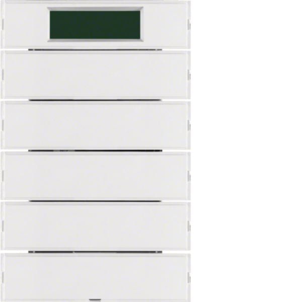 HAGER BOCCHIOTTI - Sensore a tasti quintuplo con regolat. di temperatura KNX - Serie K.1 bianc pol.