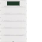 HAGER BOCCHIOTTI - Sensore a tasti quintuplo con regolat. di temperatura KNX - Serie K.1 bianc pol.