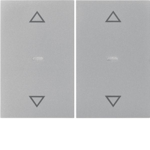 HAGER BOCCHIOTTI - Copertura doppia con frecce x modulo sensore a tasti singolo K.x acciaio inox