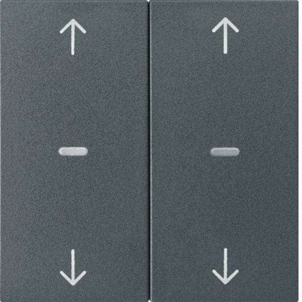 HAGER BOCCHIOTTI - Copertura doppia + simb. frecce x modulo sensore a tasti singolo S.x/B.x antrac.