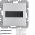 HAGER BOCCHIOTTI - Mod. radio KNX sing. piatto energia solare QLink Serie S.1/B.7 alu opac vern.