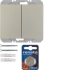 HAGER BOCCHIOTTI - Mod. radio KNX doppio piatto QLink Serie K.5 acciaio inox opac vern.