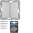 HAGER BOCCHIOTTI - Radiotrasmettitore KNX da muro doppio piatto QLink Serie S.1/B.7 alu opac vern.