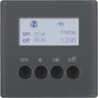HAGER BOCCHIOTTI - Orologio radio KNX quicklink Berker Q.1/Q.3 antracite velluto, verniciato