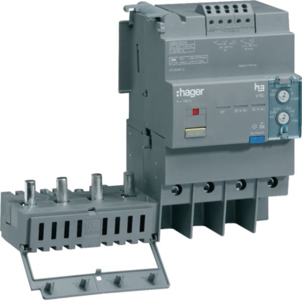 HAGER BOCCHIOTTI - Blocco differenziale h3 x160 4P 160A Idn regolabile
