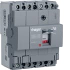 HAGER BOCCHIOTTI - Interruttore automatico scatolato h3 x160 TM 4P 18kA 160A