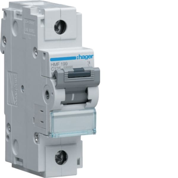 HAGER BOCCHIOTTI - Interruttore automatico magnetotermico 10000A 10kA 1P curva C 125A 1.5M