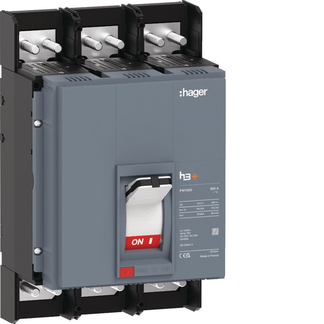 HAGER BOCCHIOTTI - Interruttore manovra sezionatore h3+ PW1600 3P 800A fisso