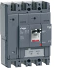 HAGER BOCCHIOTTI - Interruttore automatico scatolato h3 x630 TM 4P 40kA 250A neutro regolabile