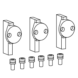 HAGER BOCCHIOTTI - Kit 3 terminali posteriori per interruttore aperto hw+ HW1 3P estraibile