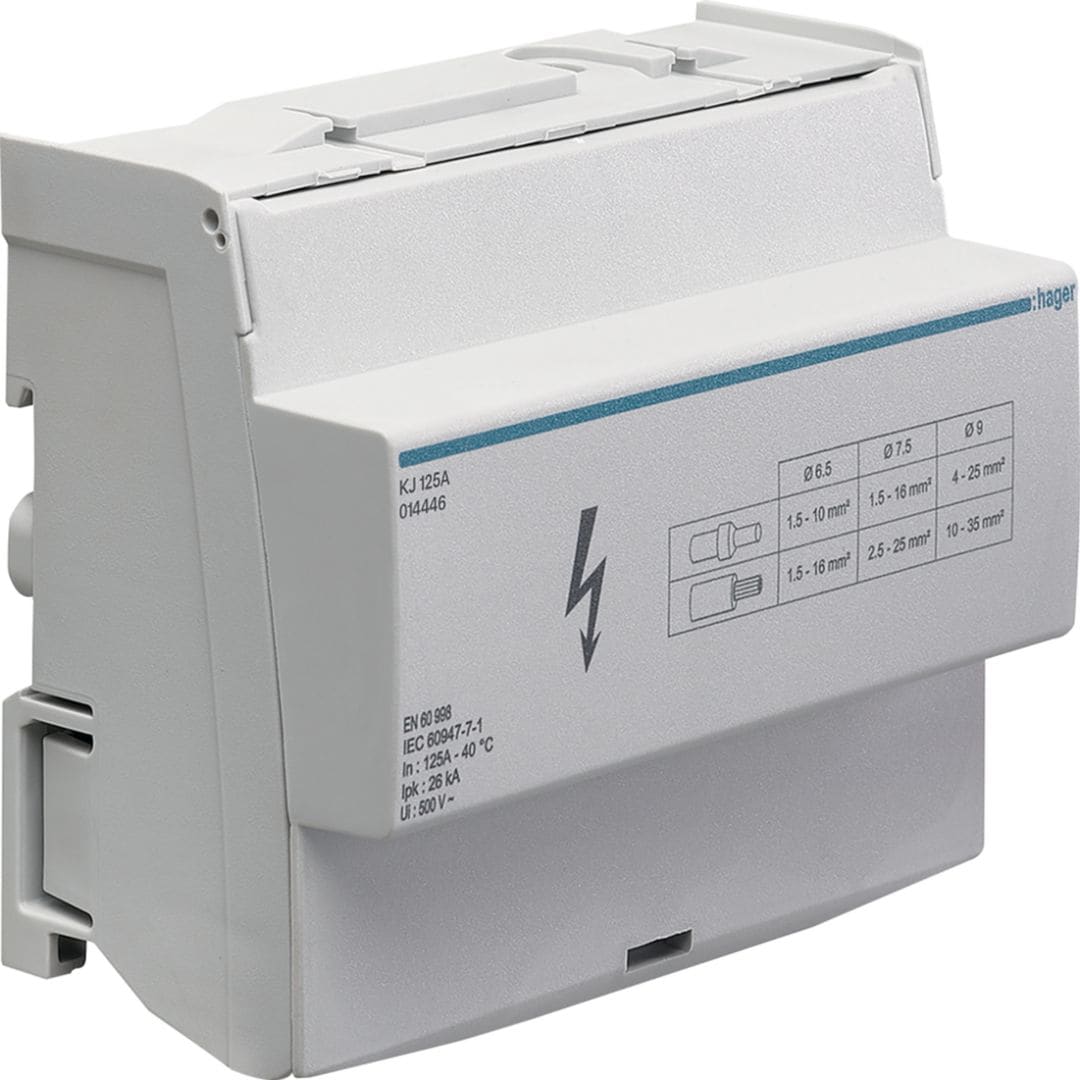 HAGER BOCCHIOTTI - Ripartitore modulare a barrette mobili 2x125A con 12 connessioni per barra