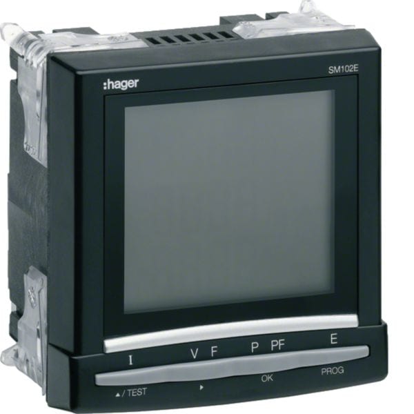 HAGER BOCCHIOTTI - Centrale di misura V-I-F-P-Q-kWh-Cosfi 96X96 Mm