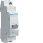 HAGER BOCCHIOTTI - 1 pulsante non luminoso a ritenuta 16 A 250 V AC 1 NA 1 modulo DIN