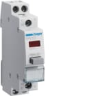 HAGER BOCCHIOTTI - 1 pulsante luminoso 230 V AC led rosso a impulso 2 NA 1 modulo DIN