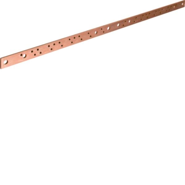 HAGER BOCCHIOTTI - Barra in rame forata e filettata M6 sezione 30x5 L880