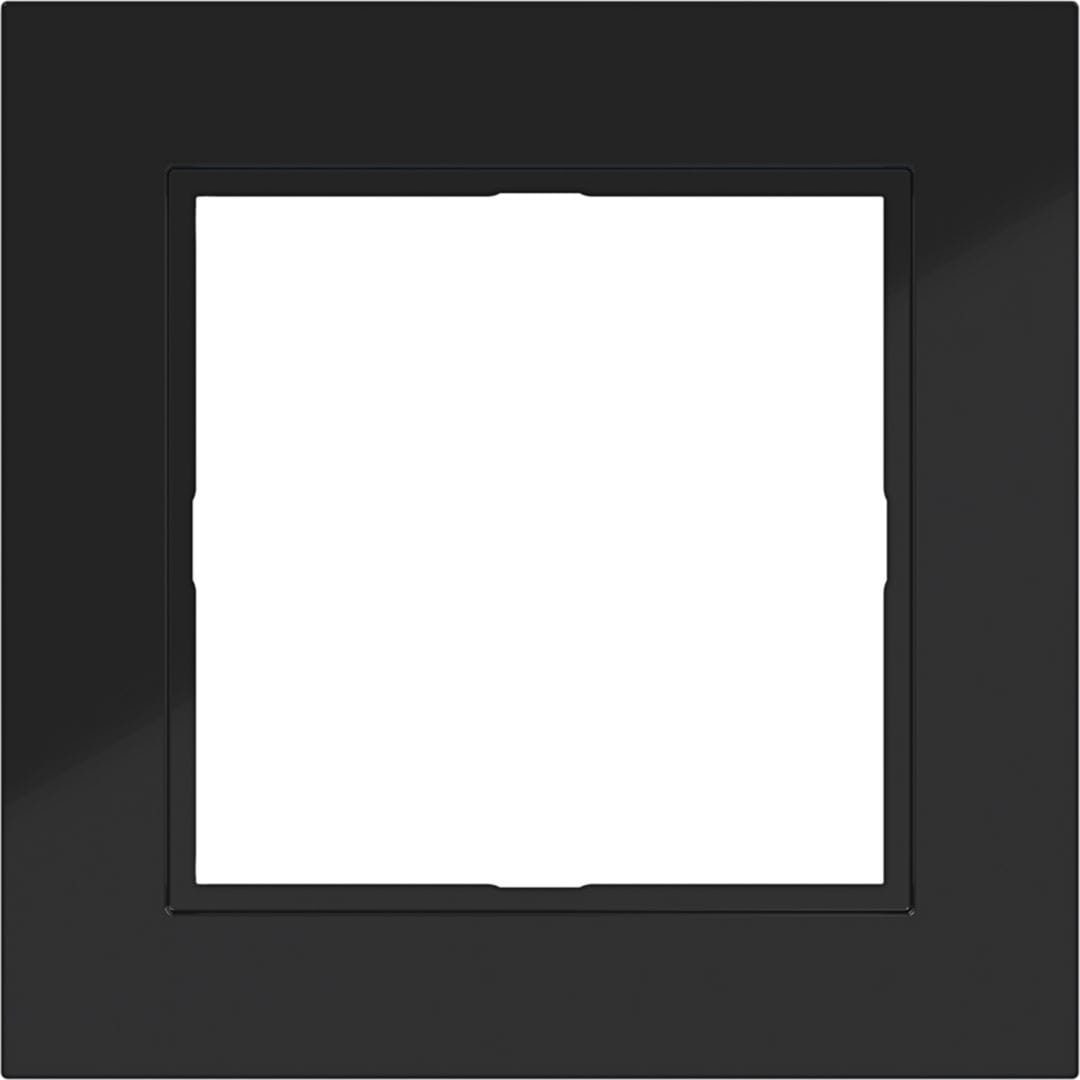 HAGER BOCCHIOTTI - CORNICE LED  1-POSTO, A.1, NERO LUCIDO