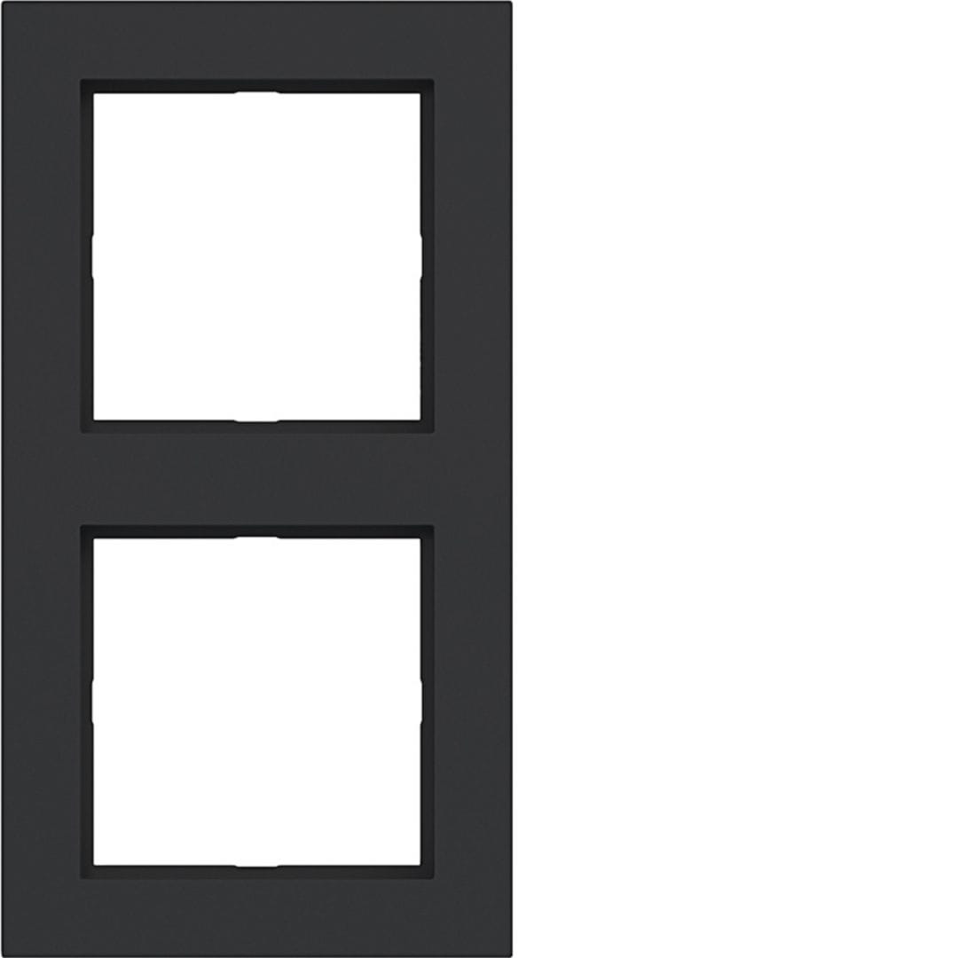 HAGER BOCCHIOTTI - CORNICE 2-POSTI, A.1, NERO OPACO