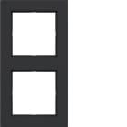HAGER BOCCHIOTTI - CORNICE 2-POSTI, A.1, NERO OPACO