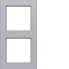 HAGER BOCCHIOTTI - CORNICE 2-POSTI, A.1, TITANIO MET