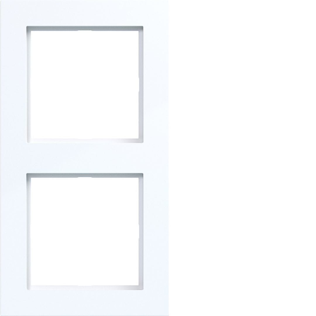 HAGER BOCCHIOTTI - CORNICE 2-POSTI, A.1, BIANCO LUCIDO