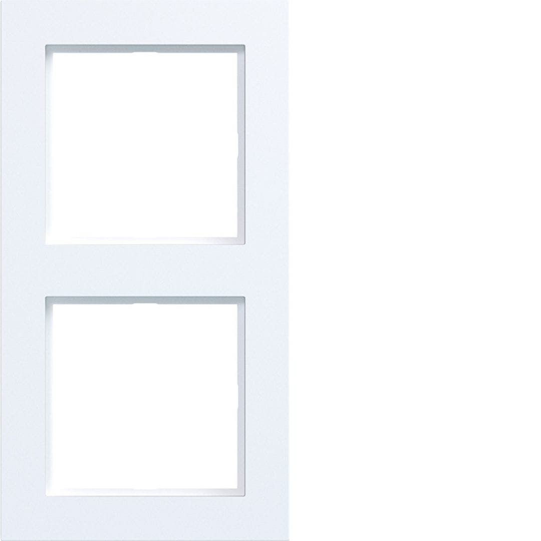 HAGER BOCCHIOTTI - CORNICE 2-POSTI, A.1, BIANCO OPACO
