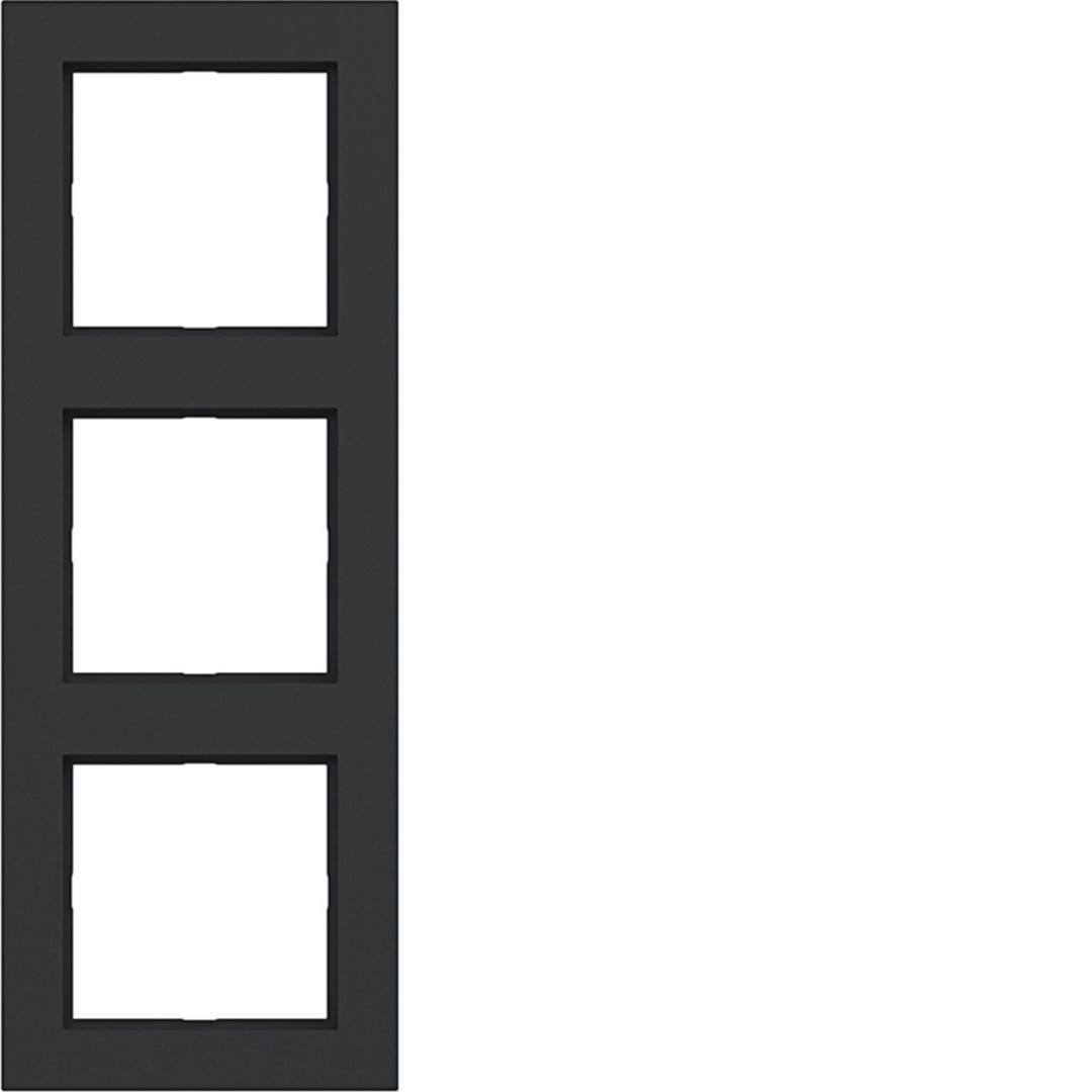 HAGER BOCCHIOTTI - CORNICE 3-POSTI, A.1, NERO OPACO
